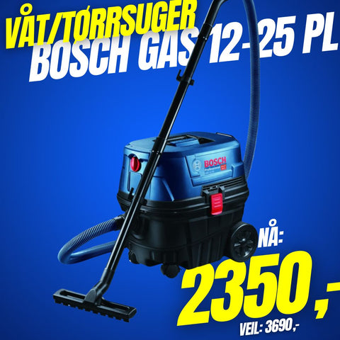 Våt/tørrsuger Bosch GAS 12-25 PL (75938859)