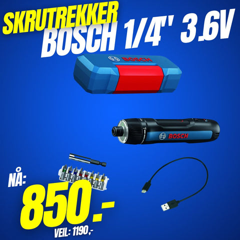 Skrutrekker Bosch 1/4" 3.6V (75938843)