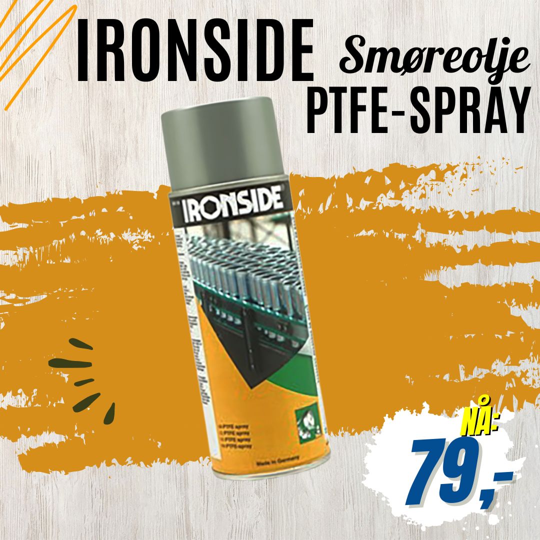 Smøreolje PTFE-spray Ironside (377100)