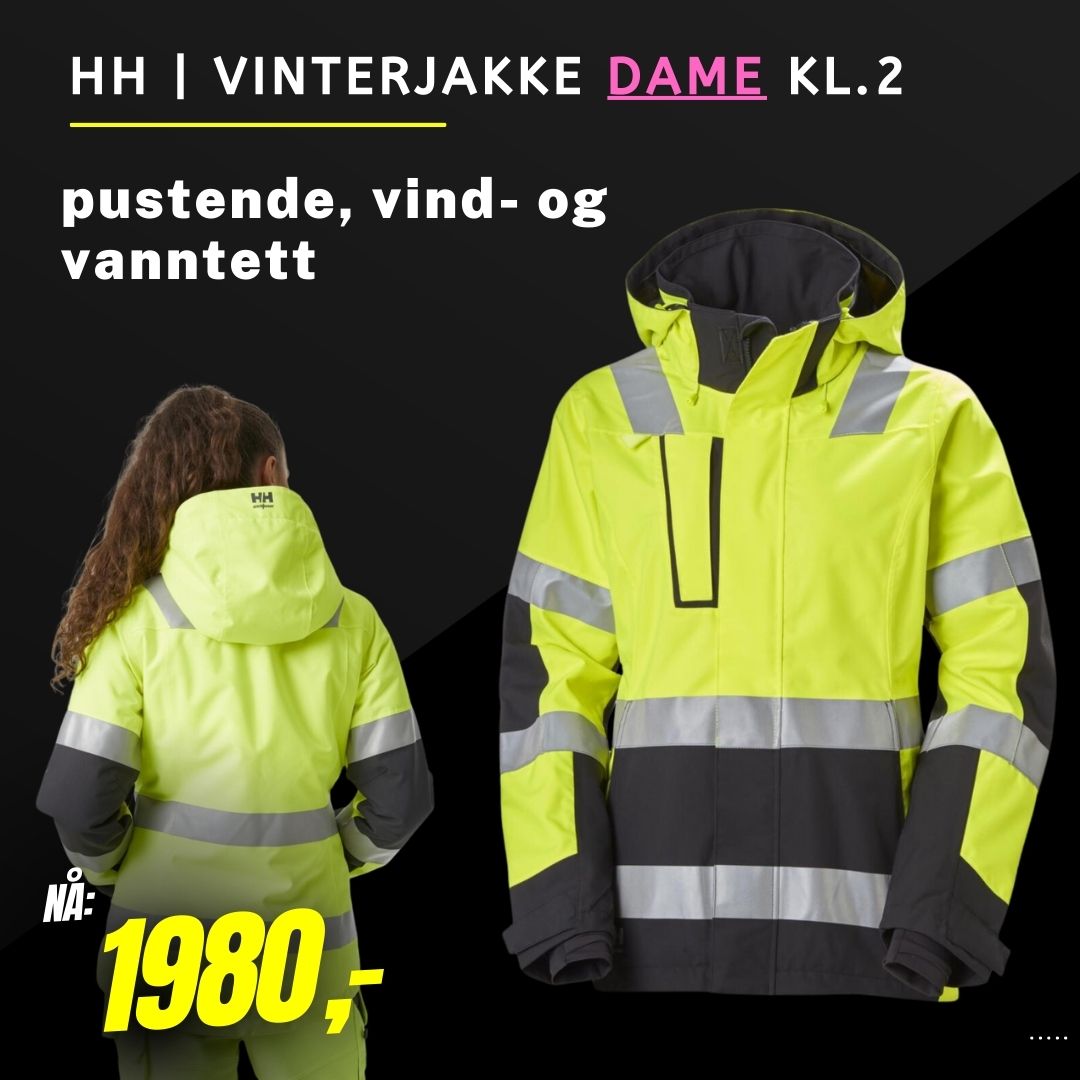 Vinterjakke allværs dame HH® Luna HiVis kl.2 (71398)