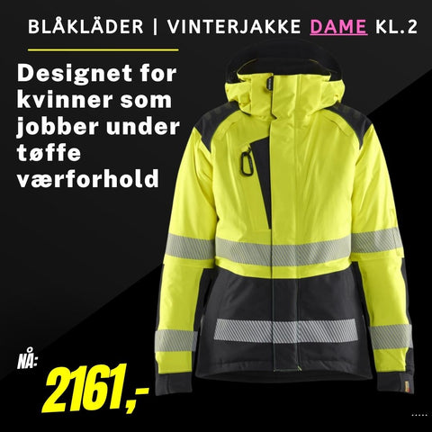 Vinterjakke dame Blåkläder 4456 HiVis kl.2