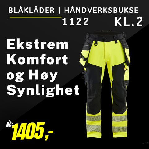 Bukse Blåkläder 4-veisstretch 1122 HiVis kl.2