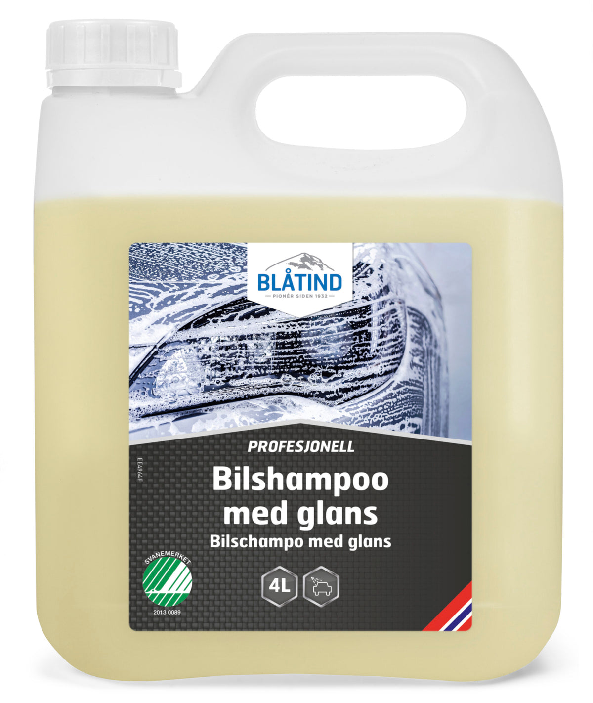 BLÅTIND PROFESJONELL BILSHAMPOO MED GLANS 4L (FF477)